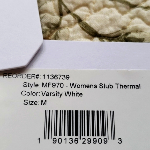 NWT Slub thermal varsity white PNW Seattle thermal top medium - Picture 9 of 10